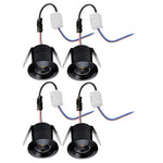 Spot LED 1W 12V 24V argent blanc noir lisse moderne minimaliste encastré