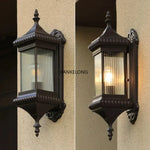 lampe murale vintage noire éclairage quotidien classique texture métallique finition lisse étanche led 90