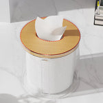 boîte mouchoirs moderne plastique transparent texture bois papier toilette élégant rangement salon