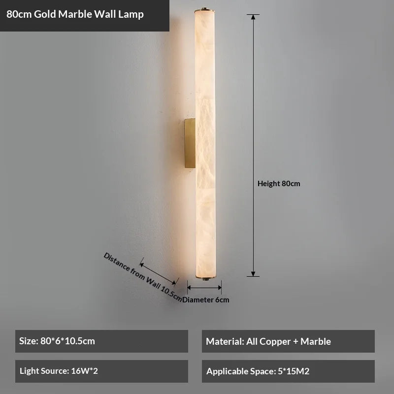 lampe murale moderne marbrée cuivre blanc beige marron fixée mur contemporain éclairage chambre salon