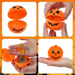 pot bonbons citrouille halloween yeux sourire orange 6cm 6cm