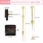 kits horlogers aiguilles quartz noir or vert blanc industriels utilitaires fixations incluses aiguilles heures