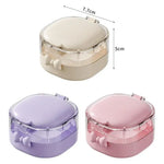 boîte bijoux moderne violet clair compartiments strass poignée élégante rose pâle beige clair