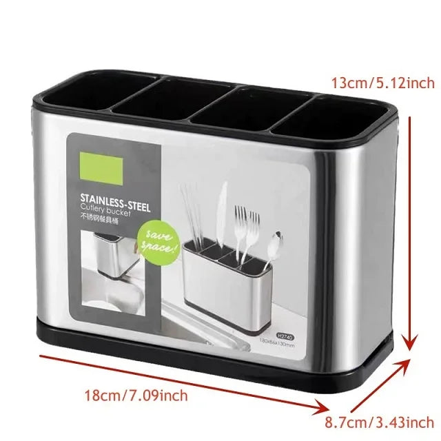 pot ustensiles argenté moderne drain auto cuillères fourchettes couteaux batteur cuillère soupe pique nique