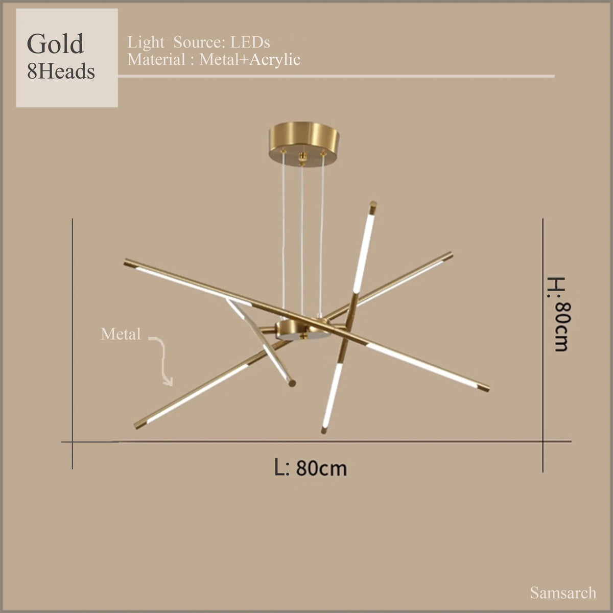 suspension lumineuse or blanc moderne sources lumineuses étoile lignes droites