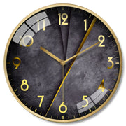 horloge murale moderne noire ombre interieur fond texturé dégradé art deco