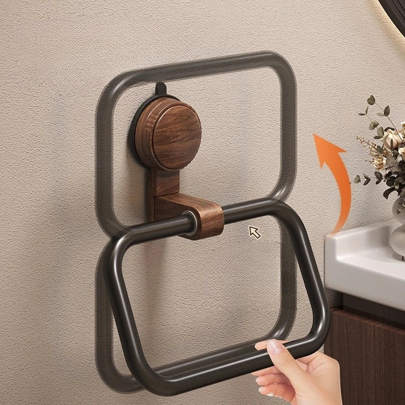porte serviettes mural noir ventouse moderne minimaliste support salle bain aluminium réutilisable fixe mur