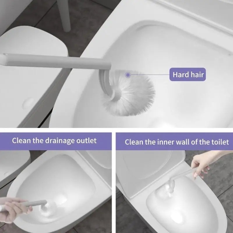 Poubelle salle de bain 14L noire avec couvercle presse et porte-brosse