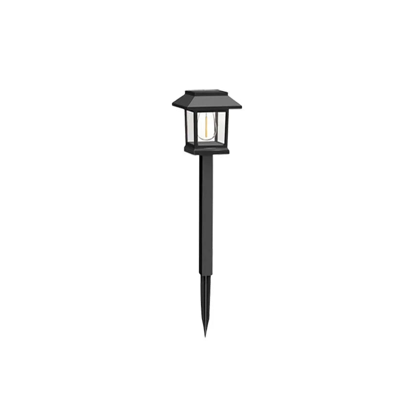 lampes solaires led modernes noires transparentes allées chemins jardins étanches 12 pack