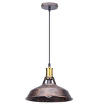 Suspension lumineuse industrielle vintage noir cuivre ampoule chaînes métal fini mat