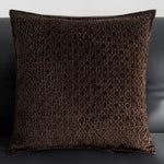 housse coussin marron motif arbre moderne décoration intérieure jacquard polyester 30x50cm 45x45cm fixations