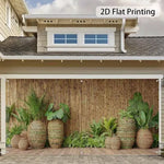 rideau imprimé 2d moderne rayures verticales naturel beige opaque clipsextérieur décorationporte garagefestival