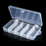 boîte compartiments transparente moderne poignée conteneur plastique organisation pratique fourchette cuillère bijoux rangement