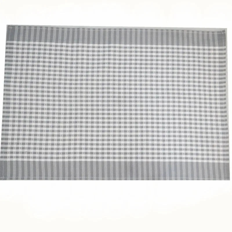 serviettes table coton rayures gris clair blanc absorption rapide séchage rapide moderne cuisine utilisation