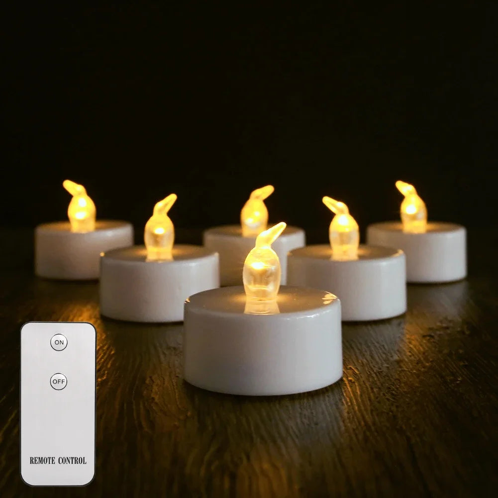 bougies led sans flamme effet vacillation éclairage moderne télécommande blanc opacité on off