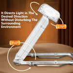 lampe lecture pliable transparente moderne rechargeable usb blanc clips fixe nocturne portable