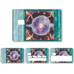 autocollants décoratifs yuGiOh personnages illustrations carte collection bleu rouge jaune adhésif opaques art anime