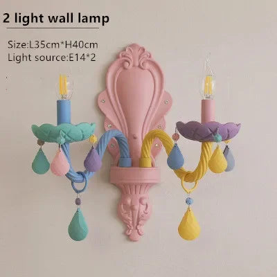 lampe suspension multicolore classique gouttes decoratives motifs floraux nickel brossé led moderne