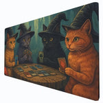 tapis jeu multicolore chats sorcières cartes non glissant illustration art opacité gaming