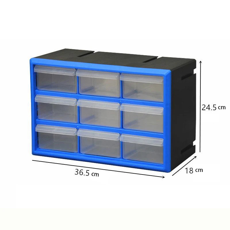 boîte rangement modulaire bleu noire transparentes pratiques moderne outils lego clous