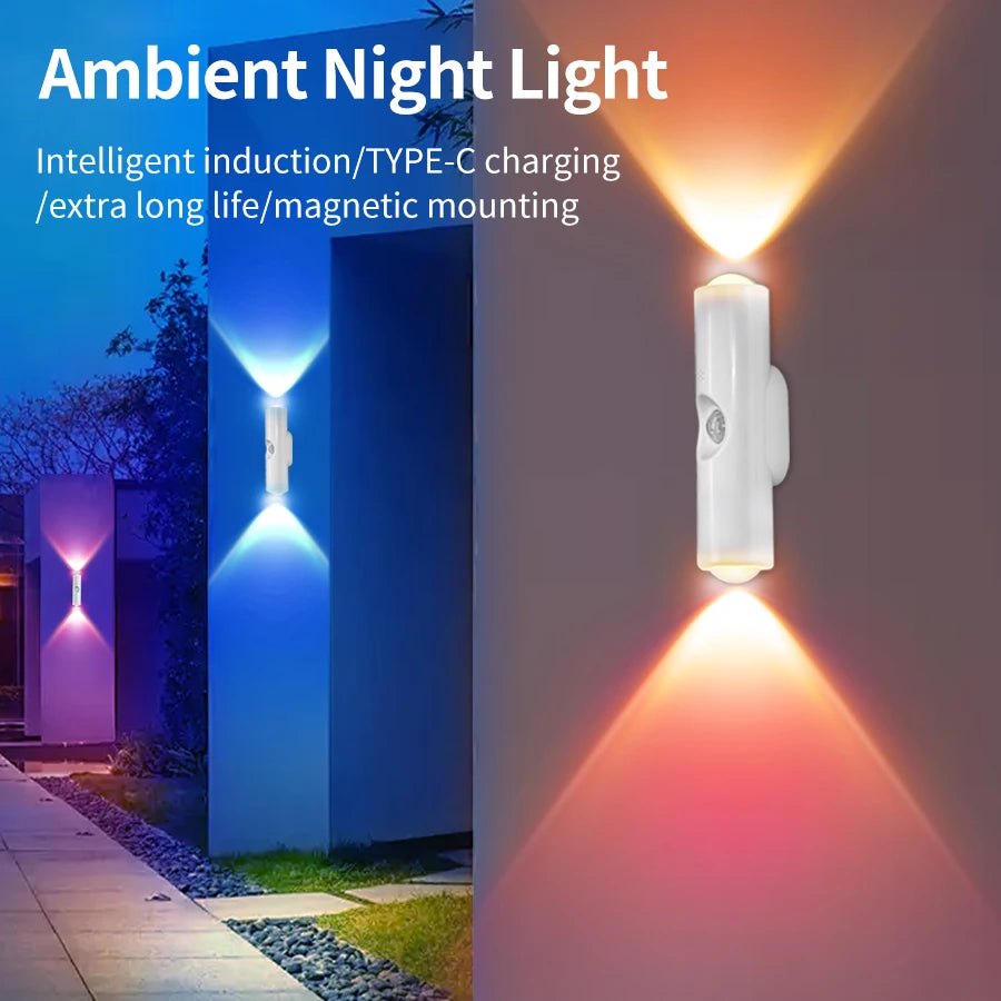lampe mur blanc moderne aimantée rechargeable rgb sensorielle murale tactile sans fil chambre couloir