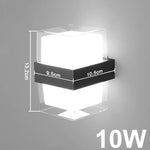 applique murale led moderne transparente blanc noir éclairage intérieur extérieur étanche ip65