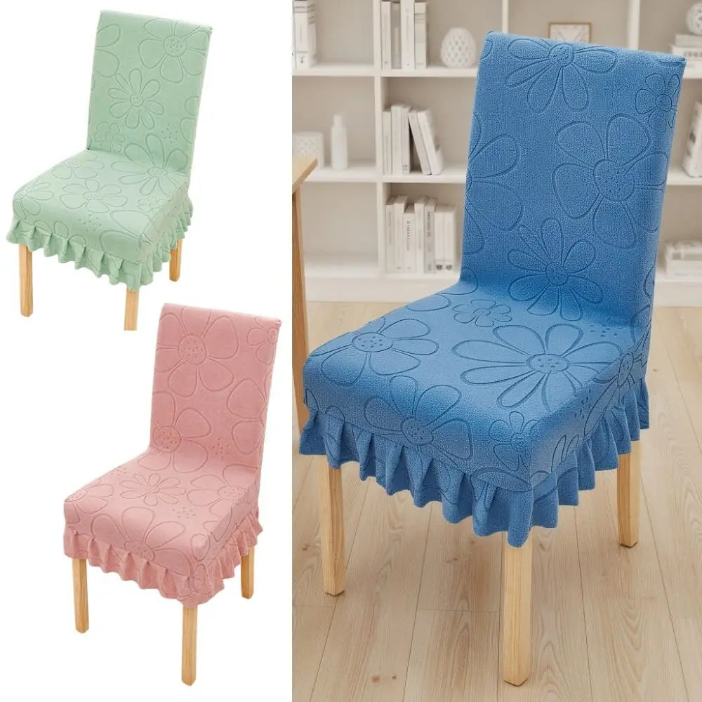 housses chaise fleur imprimée moderne gris bleu vert rose polyesters