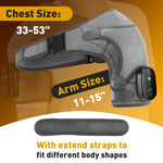 masseur électrique dos épaules vibration ceinture ajustable batterie affichage numérique contrôle température vitesse gris