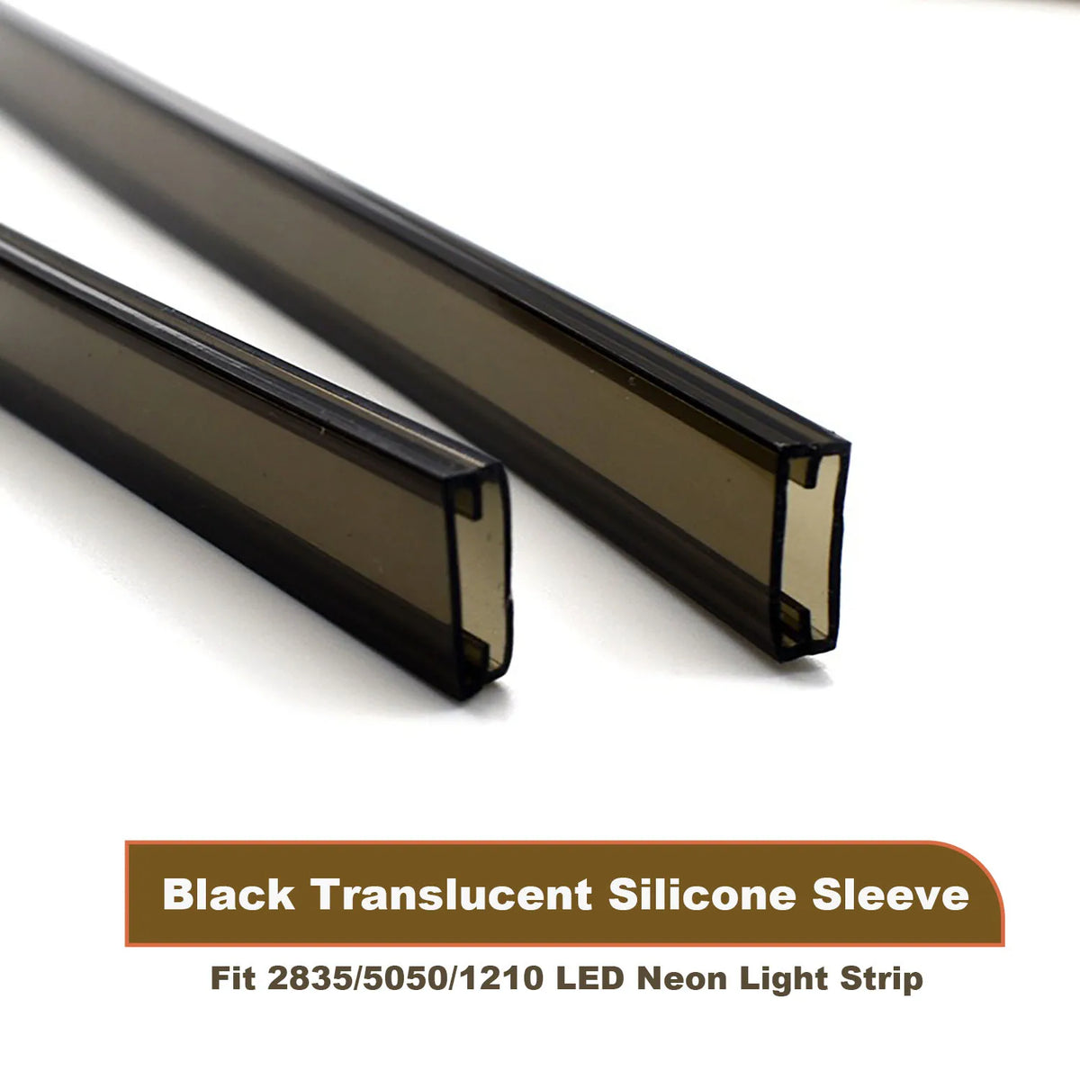 tube protection ruban led noir translucide compatible ip67 led neon strip 2835 5050 1210