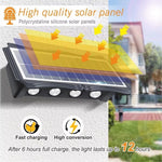 lampes murales solaires extérieures modernes led ip65 imperméables 6lumieres rgb blanc jaune