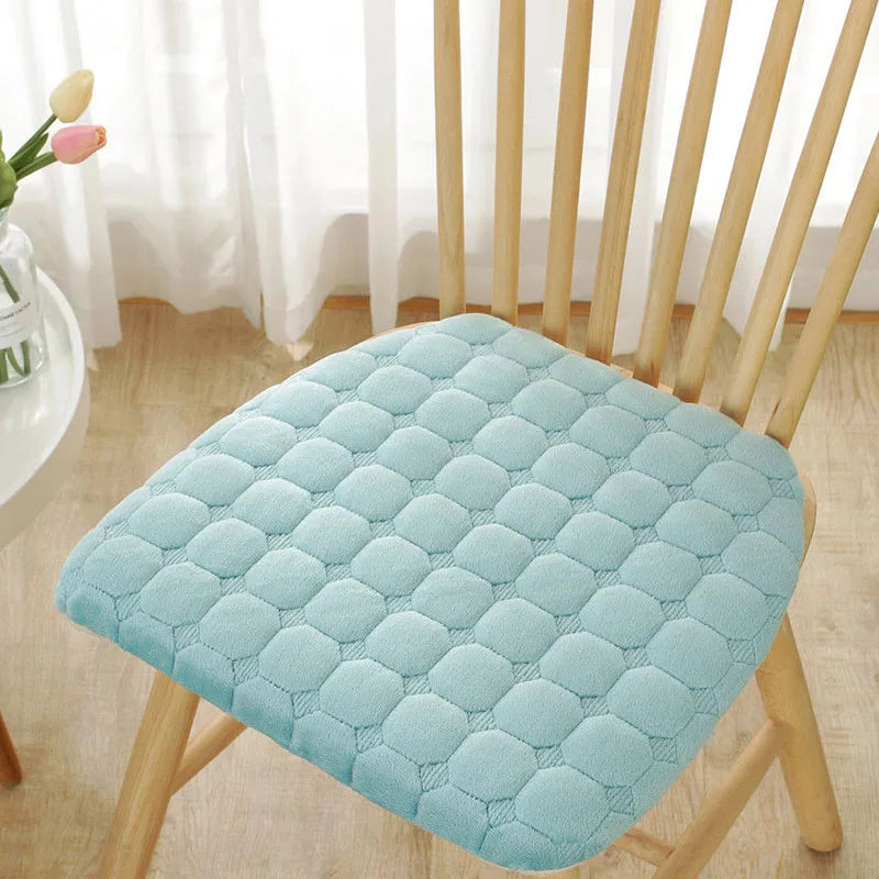 coussin siège forme amovible lavable mousse mémoire forme coton épais moderne bleu clair jaune