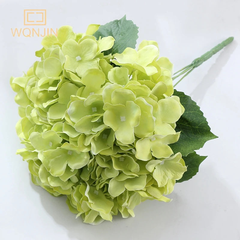 bouquet artificiel hortensia bleu rose blanc moderne vase
