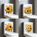 stickers decoratifs fleurs tournesols feuilles art floral stickers toilette stickers murals stickers pvc stickers