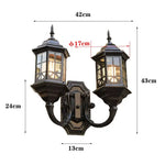 applique murale or noir ornements dorés verre translucide classique vintage éclairage chambre entrée étude