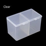 boîte rangement transparente moderne réutilisable serviettes coton tige poignées accessoires manucure portables outils ongles