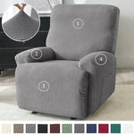 housses fauteuil relax polyestère gris motifs géométriques moderne adhésif poche