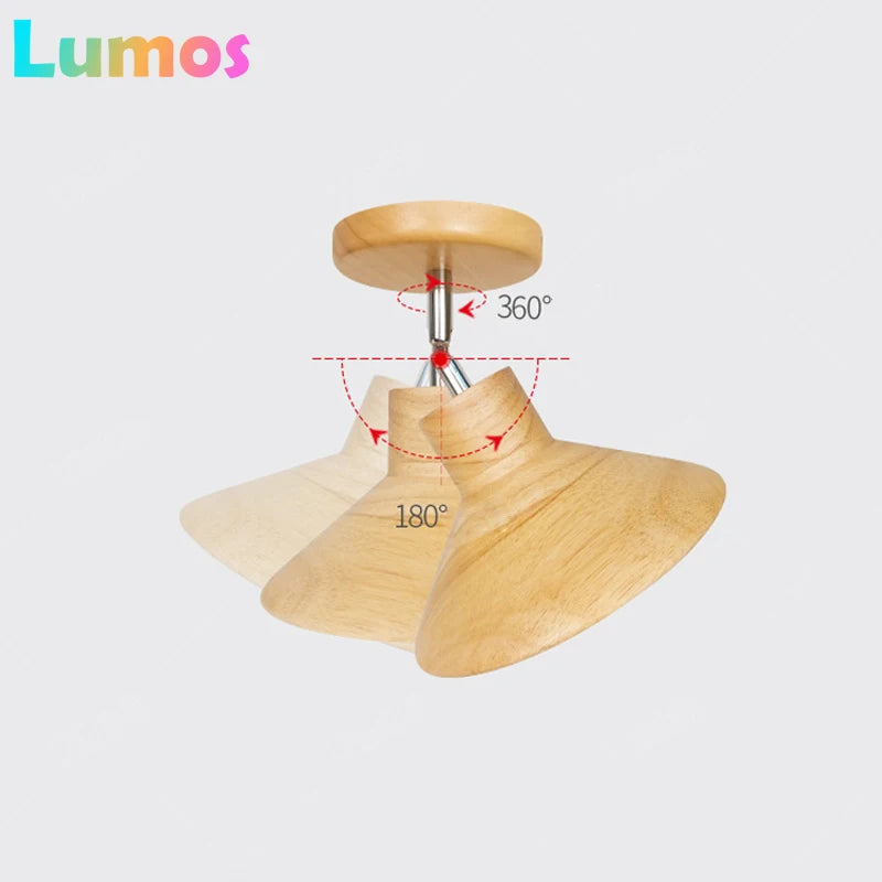 lampe suspendue bois naturel clair texture moderne vis ampoule led éclairage quotidien chambre salon