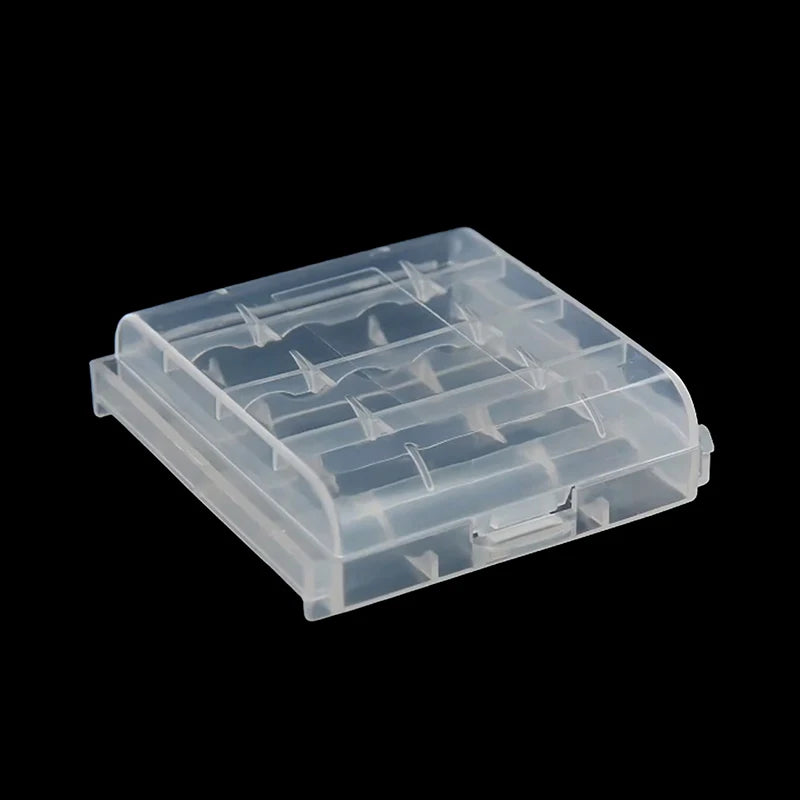 boîte rangement piles aa aaa transparente pratique clips couvercle protection utilitaire
