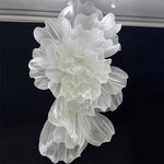 décoration murale florale soie blanche moderne suspension 100cm 120cm 150cm 180cm 200cm irisée