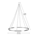 suspension rideau kit argenté moderne 14 chaînes 30cm diamètre 24 pouces