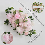 guirlande fleurs artificielles roses pivoines mariage anniversaire arches décorations extérieures romantiques classiques