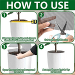 grille pot plante couverture protection sol prévention chat élastique fixe plante zz agrume ficus