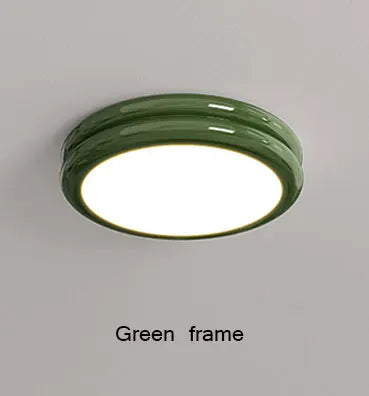 plafonnier led moderne vert blanc rouge opacité ronde lisse chambre salon