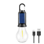 lampe led solaire camping portable noire blanche transparente moderne pratique crochets câble