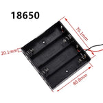boîtes rangement batteries 18650 AA noires clips pratiques emplacements multiples