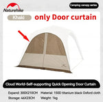 tente camping abri autoportant rideau porte bâche sol connecteurs kaki blanc marron foncé