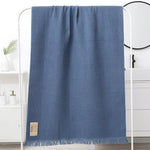 serviette bain coton géométrique rapide moderne multicolore grande taille bleu marine gris rose vert