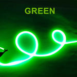 filament flexible néon led couleur rouge vert bleu blanc chaud clips fixation
