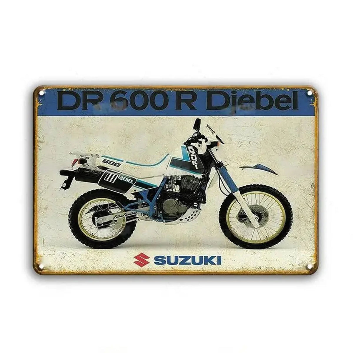 plaque murale metal vintage decoration moto maison objet deco retro retro
