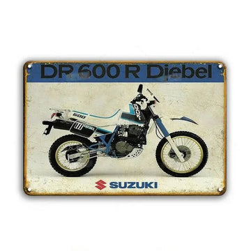 plaque murale metal vintage decoration moto maison objet deco retro retro